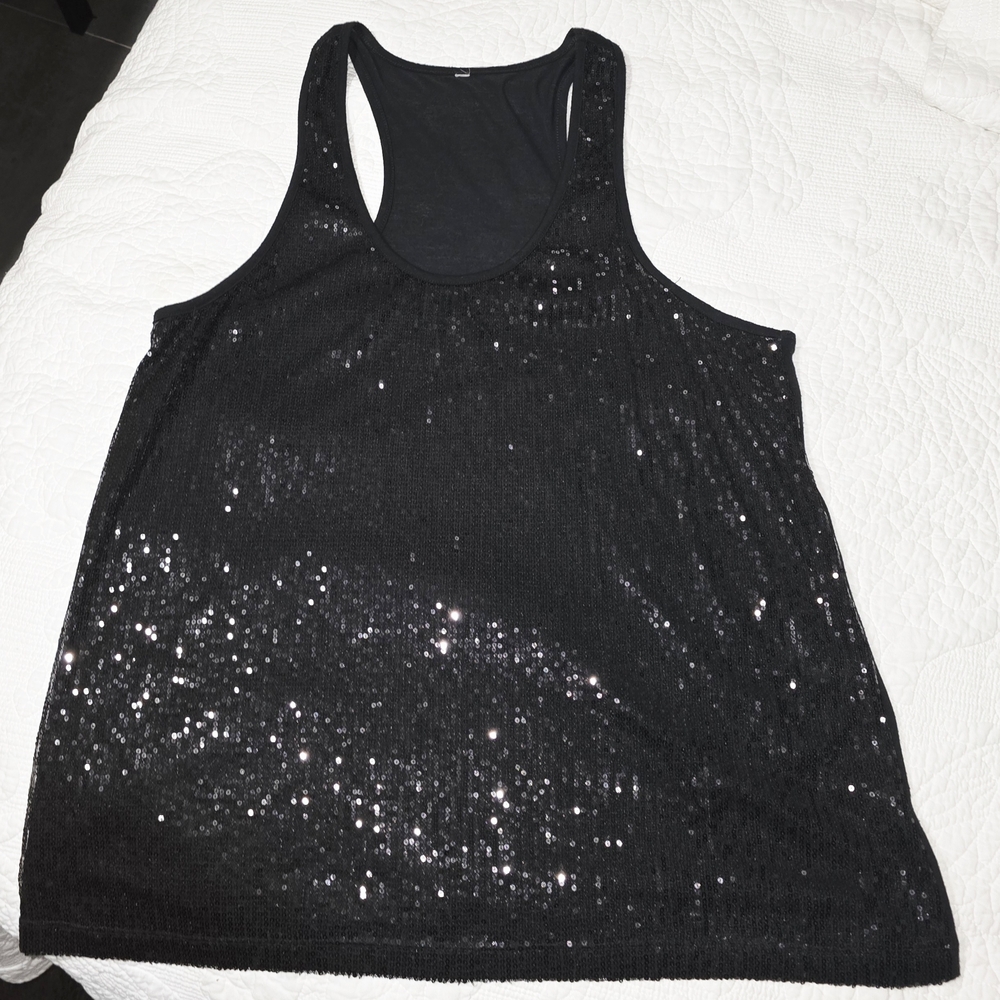 Target Black Sequin Tank Top